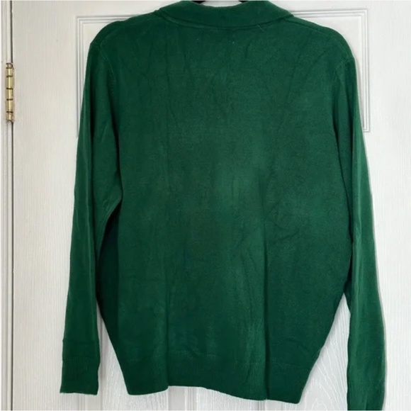 Vintage BFA Classics Petite XL X-Large Hunter Green Pullover Sweater 90's 80's - Picture 2 of 3
